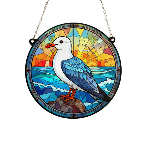 Seagull Stained Glass Effect Suncatcher